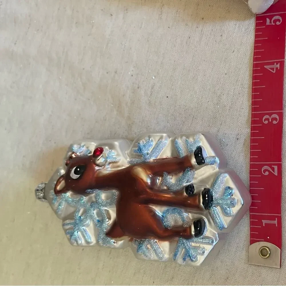 vintage Rudolph blown glass Christmas ornament